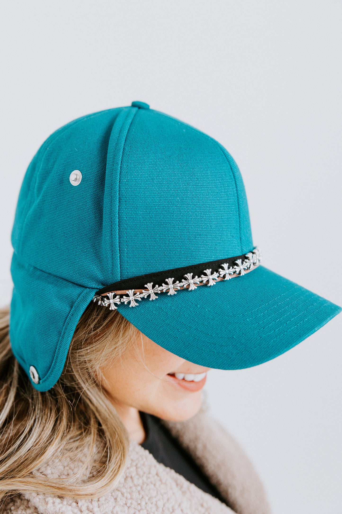 Teal Spur Trapper Hat