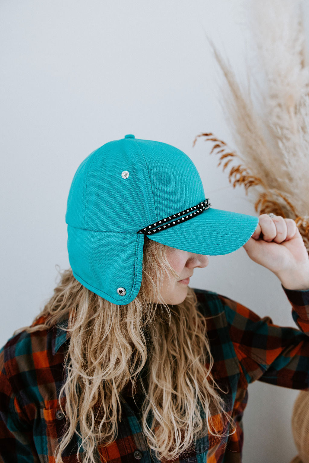 Teal Breeze Earflap Trapper Hat