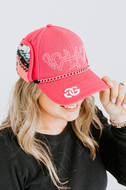Wild Pink Ember Trapper Hat - PRE-ORDER